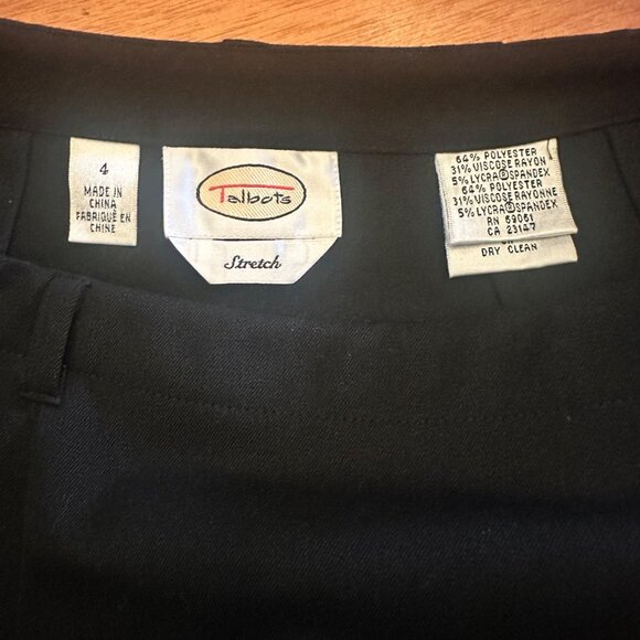 Talbots Vintage 90s Stretch Long Maxi Black tailored skirt sz 4 - Picture 5 of 8